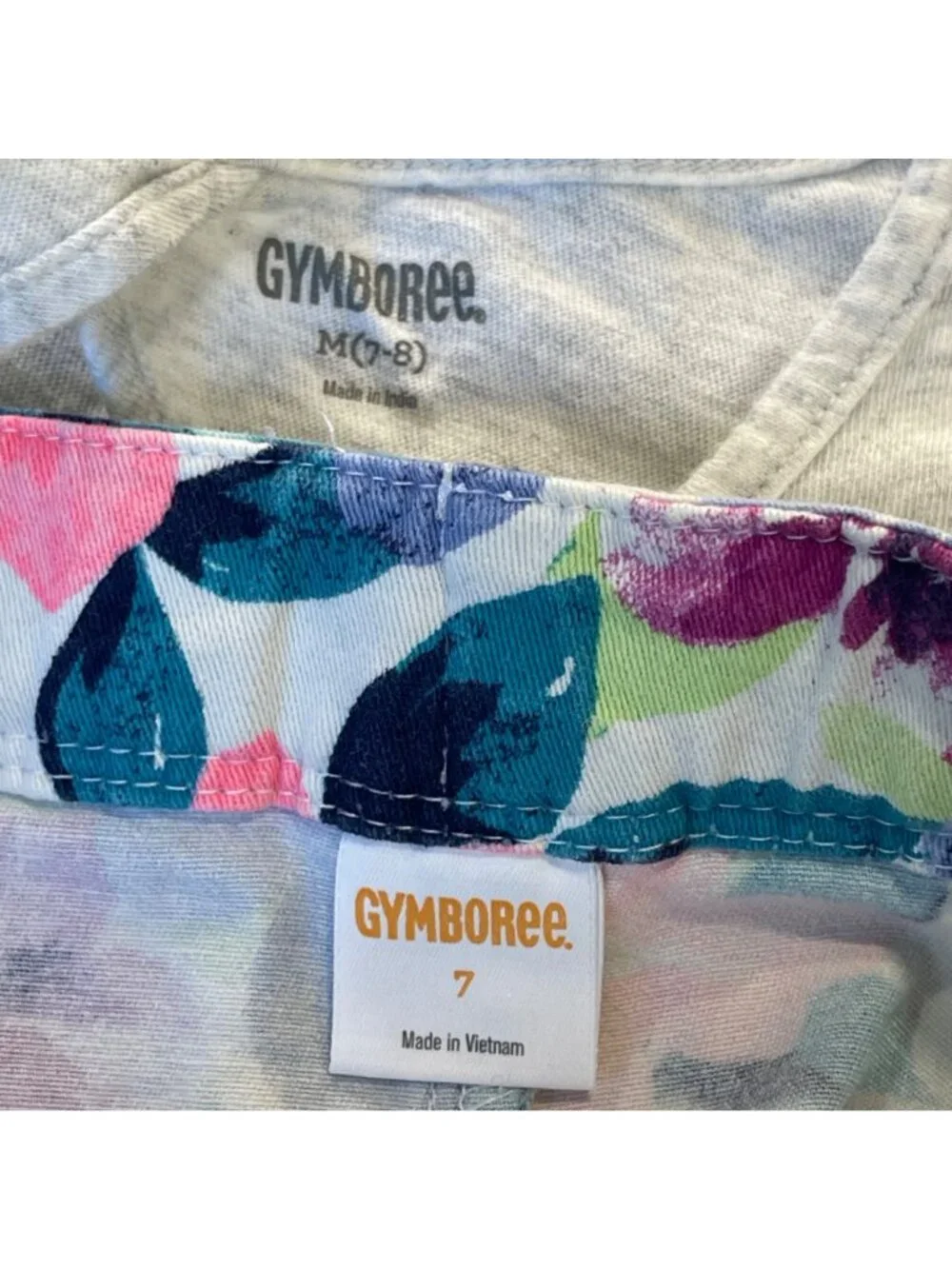 Gymboree Sundress and Outfit Girls Size M (7/8) Cotton Colorful Floral Tropical